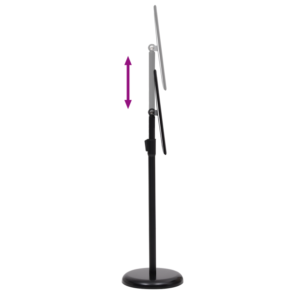 Soportes para carteles pedestal A4 2 pcs Negro Aleación de Aluminio M 4