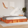Marco de Cama con Almacenamiento Elevable. Marrón. 180 x 200 cm. Madera de Pino Sólido 1