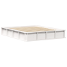 Cama blanca con almacenamiento abatible. 160 x 200 cm. de pino macizo. 2