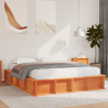Cama con almacenamiento elevable en marrón encerado. 160 x 200 cm. de pino macizo 1