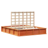 Cama con almacenamiento elevable en marrón encerado. 160 x 200 cm. de pino macizo 3