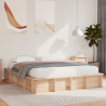 Estructura de cama con almacenamiento elevable - 150 x 200 cm. de pino macizo 1