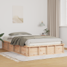 Cama con almacenamiento elevable. 140 x 200 cm. madera de pino maciza 1