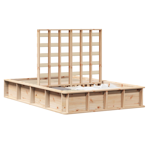 Cama con almacenamiento elevable. 140 x 200 cm. madera de pino maciza M 3