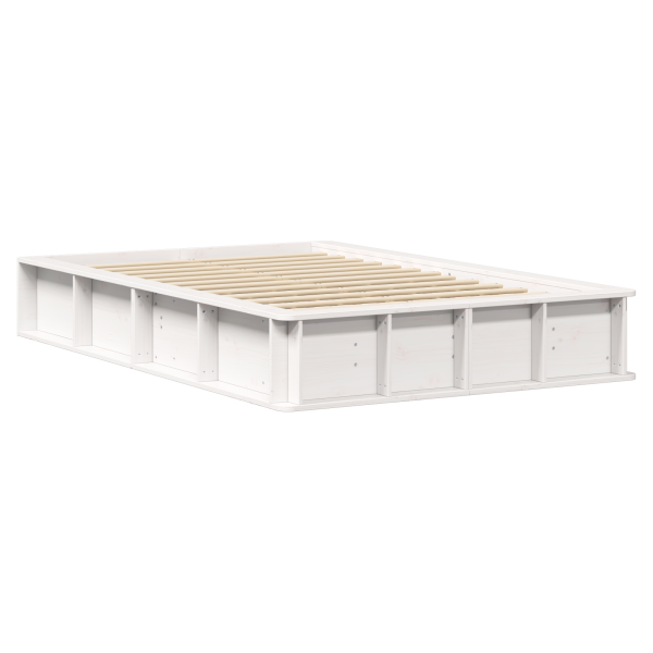 Cama Branca com Armazenamento Elevatório - 140 x 200 cm M 2