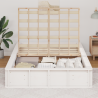 Cama con Almacenamiento Elevable en Blanco - 140 x 200 cm 4