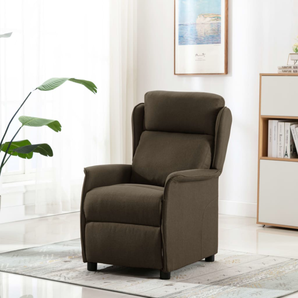 Cadeira Recliner de Massagem em Tecido Castanho M 2
