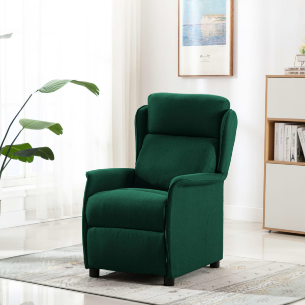 Silla de Masaje Verde Oscuro de Tela M 2