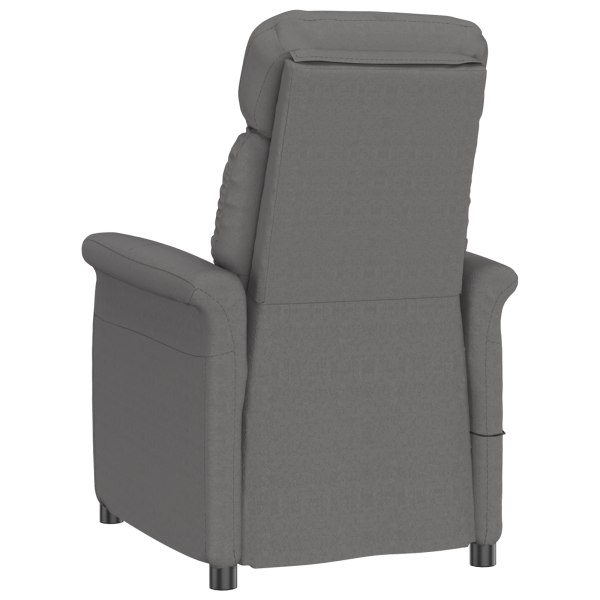 Sillón de masaje tela microfibra gris oscuro M 5