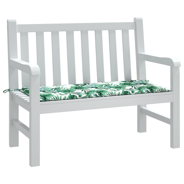 Almofada para Banco de Jardim  com Estampa de Folhas. 100x50x4 cm. Feita de Tecido Oxford M 3
