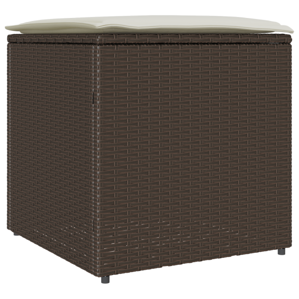 Caixa de Armazenamento Externa Marrom e Creme Rattan Médio M 2