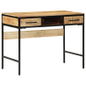 Escritorio 100x50x75 cm de madera maciza de acacia 4