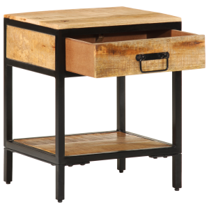 Mesa de Noche 40x35x50 cm Madera Maciza de Mango H