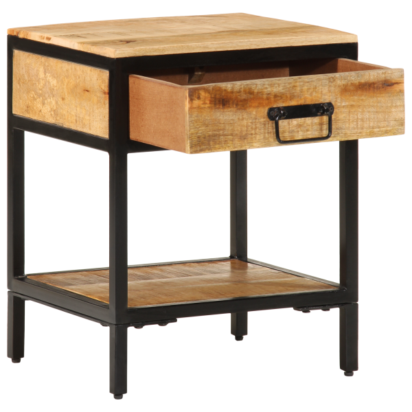 Mesa de Noche 40x35x50 cm Madera Maciza de Mango M 2