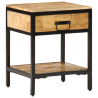 Mesa de Noche 40x35x50 cm Madera Maciza de Mango 3