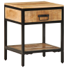 Mesa de Noche 40x35x50 cm Madera Maciza de Mango 4