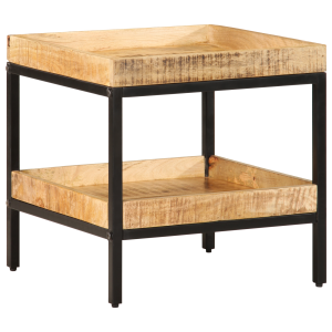 Mesa Lateral 45x45x45 cm Madera Maciza de Mango H