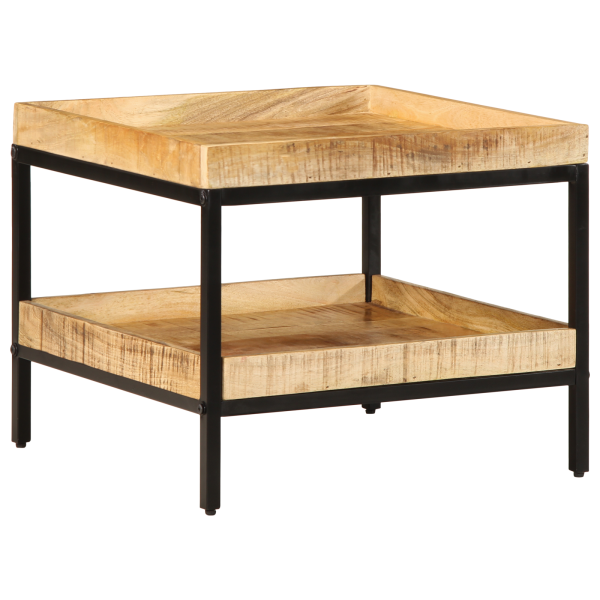 Mesa de Apoio 55x55x45 cm Madeira Sólida de Mangueira Rústica M 3