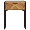 Mesita de noche madera maciza de acacia 40x35x50 cm 4