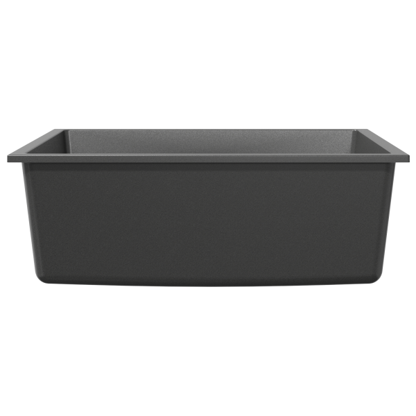 Fregadero de cocina con orificio de desbordamiento en granito gris M 4