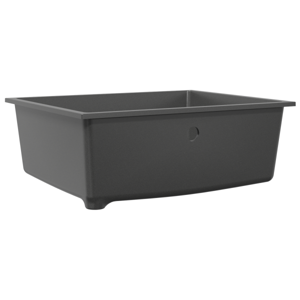 Fregadero de cocina con orificio de desbordamiento en granito gris M 5