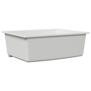 Lavabo de Cocina Blanco Granito con Orificio de Desbordamiento H