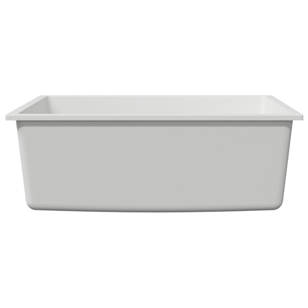 Lavabo de Cocina Blanco Granito con Orificio de Desbordamiento M 4