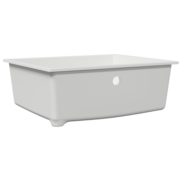 Lavabo de Cocina Blanco Granito con Orificio de Desbordamiento M 5