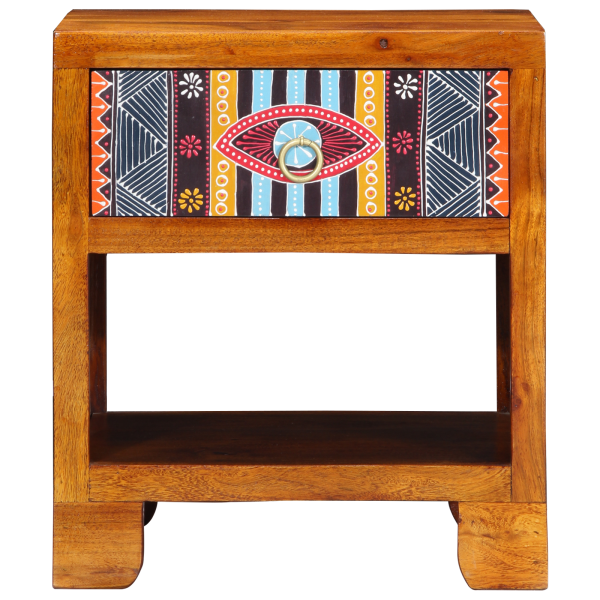 Aparador de madera maciza de acacia 40x35x45 cm M 4