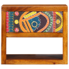 Mesita de noche de madera maciza de acacia 40x35x35 cm 5