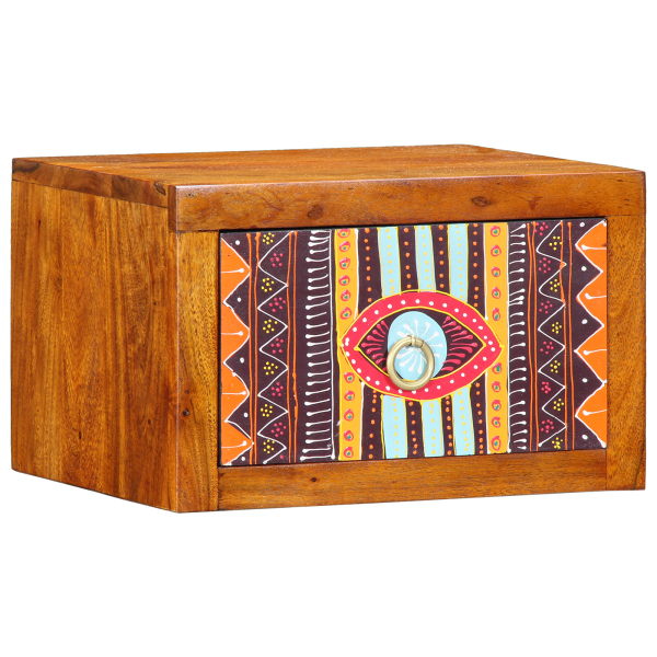 Mesitas de noche 2 uds madera maciza de acacia 35x30x22 cm M 5