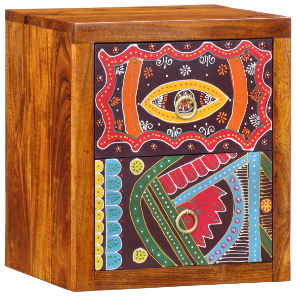 Cabinet de Noche 35x30x40 cm Madera Maciza de Acacia M 2