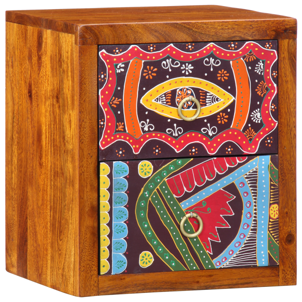 Cabinet de Noche 35x30x40 cm Madera Maciza de Acacia M 3