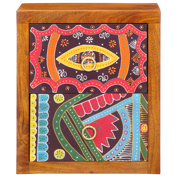 Cabinet de Noche 35x30x40 cm Madera Maciza de Acacia M 5