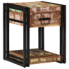 Mesitas de noche 2 uds madera maciza reciclada 40x40x50 cm 4