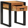 Mesa auxiliar de madera maciza de acacia 40x40x50 cm 1