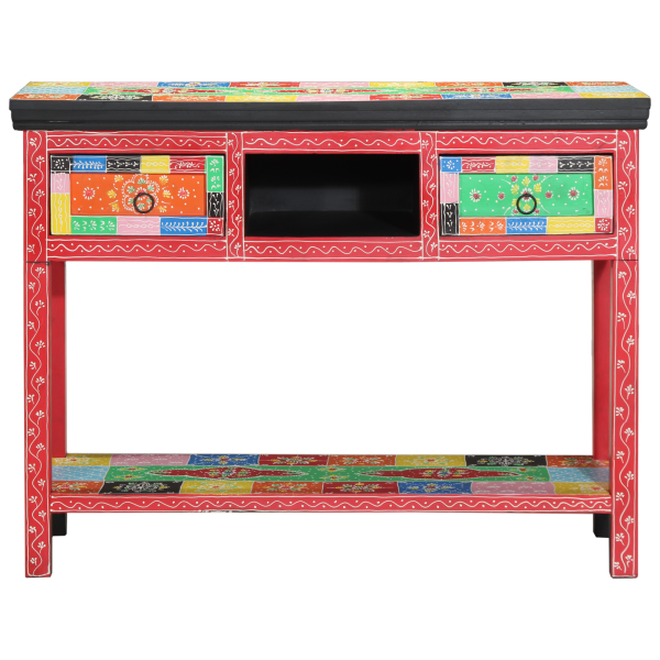 Mesa Console  Multicolorida 100x30x75 cm Madeira Sólida de Manga M 2