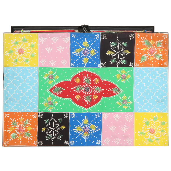 Mesa consola de madera de mango multicolor 50x30x75 cm M 5