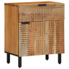 Mesita de noche de madera maciza de acacia 50x33x60 cm 2