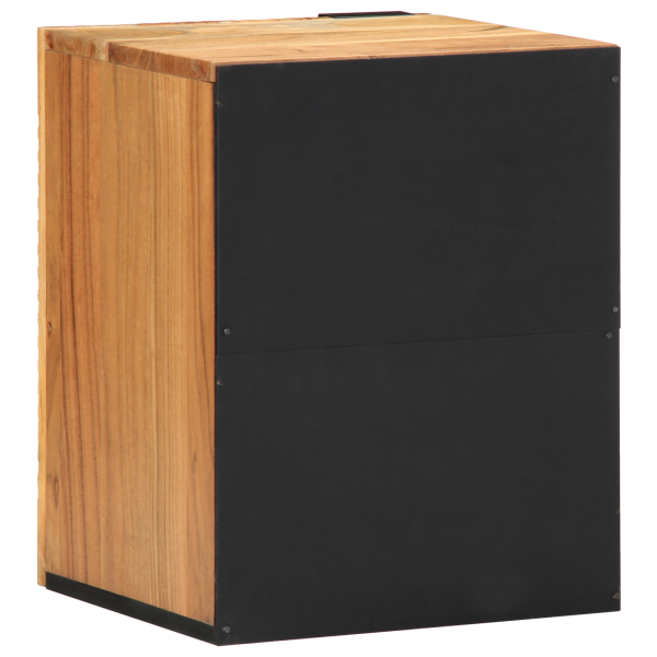 Gabinete de Baño Suspendido  38x33.5x48 cm de Madera Maciza de Acacia M 3