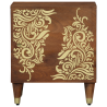 VidaXL Mesita de Noche 40x33x46 cm Madera Sólida de Mango 3