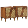 Cabinetes de Noche 2 pcs 40x33x46 cm de Madera Sólida de Mango 1