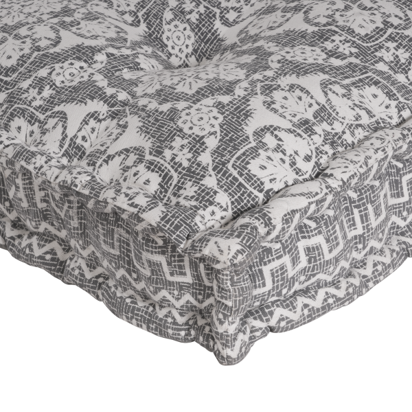 Cojín para asiento de palets tela gris claro 120x80x12 cm M 4