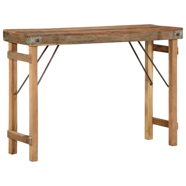 Mesa consola de madera maciza reciclada 110x35x76 cm D