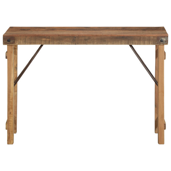 Mesa consola de madera maciza reciclada 110x35x76 cm M 4