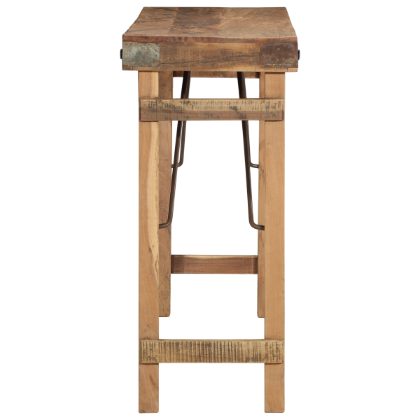 Mesa de Console  110x35x76 cm Madeira recuperada M 5