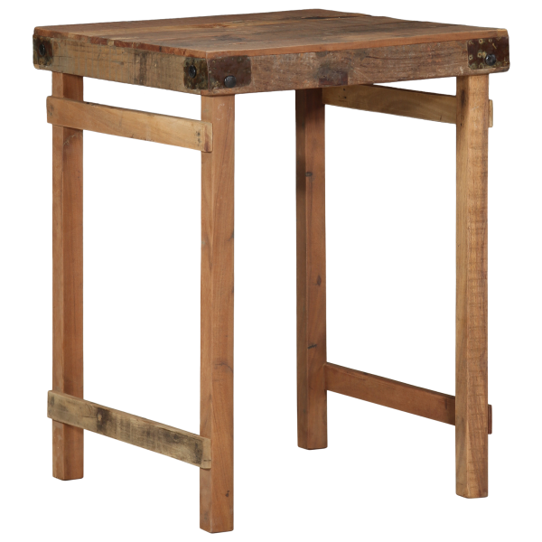 Mesa de comedor de madera maciza reciclada 55x60x76 cm M 3