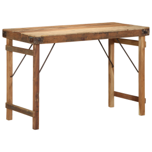Mesa de comedor de madera maciza reciclada 110x55x76 cm H