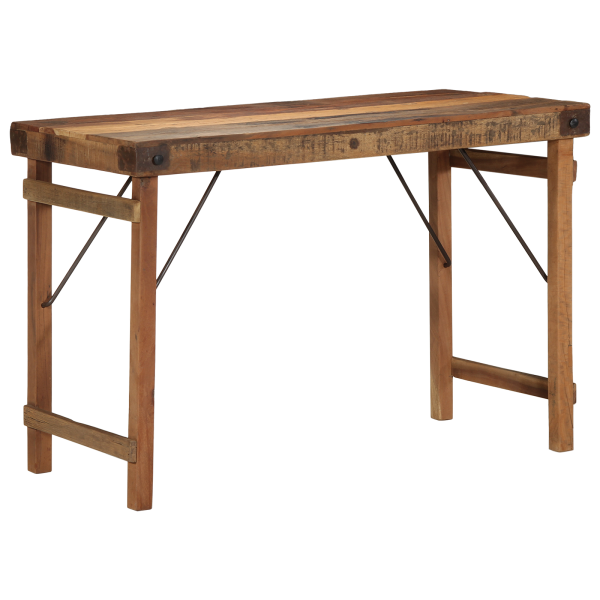 Mesa de comedor de madera maciza reciclada 110x55x76 cm M 3