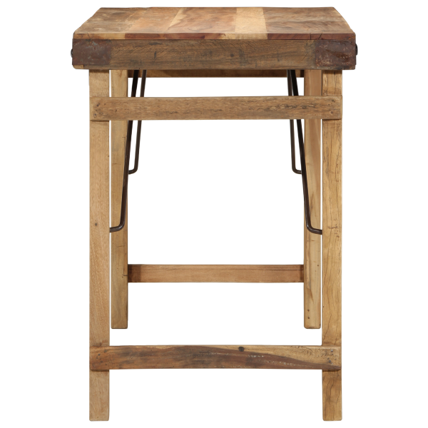 Mesa de comedor de madera maciza reciclada 110x55x76 cm M 5